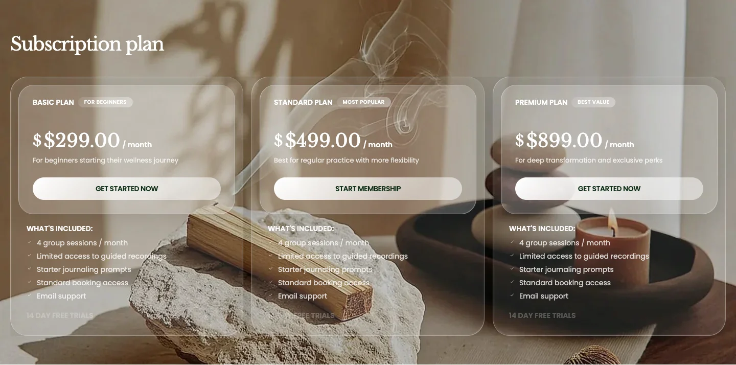 Subscription plan